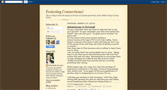 Desktop Screenshot of fosteringconnections.blogspot.com