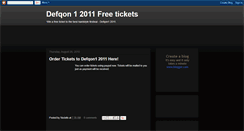Desktop Screenshot of defqon12011freetickets.blogspot.com