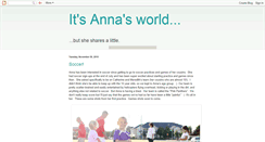 Desktop Screenshot of itsannasworld.blogspot.com