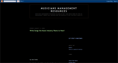 Desktop Screenshot of musicians-management-resources.blogspot.com