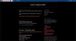 Desktop Screenshot of chic-coulture.blogspot.com