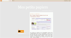 Desktop Screenshot of mespetitspapiers.blogspot.com