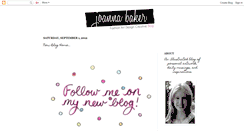 Desktop Screenshot of joanna-baker.blogspot.com