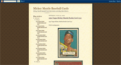 Desktop Screenshot of mickey-mantle-cards.blogspot.com