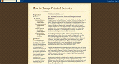 Desktop Screenshot of howtochangecriminalbehavior.blogspot.com