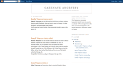 Desktop Screenshot of cazenaveancestry.blogspot.com