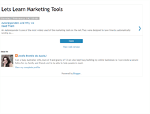 Tablet Screenshot of letslearnmarketingtools.blogspot.com