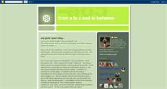 Desktop Screenshot of fromatozandinbetween.blogspot.com