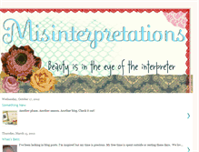 Tablet Screenshot of mymisinterpretations.blogspot.com