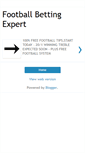 Mobile Screenshot of football-betting-expert.blogspot.com