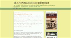 Desktop Screenshot of nehousehistorian.blogspot.com