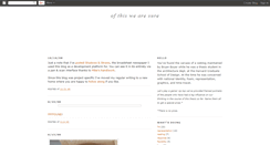 Desktop Screenshot of ofthiswearesure.blogspot.com