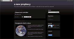 Desktop Screenshot of anewprophecy.blogspot.com