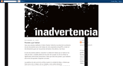 Desktop Screenshot of inadvertencia.blogspot.com