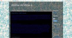 Desktop Screenshot of analisedeletras2.blogspot.com