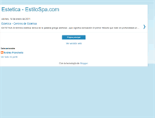 Tablet Screenshot of estetica-estilospa.blogspot.com