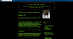 Desktop Screenshot of equineprpro.blogspot.com