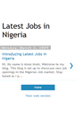 Mobile Screenshot of latestjobsnigeria.blogspot.com