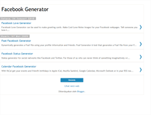 Tablet Screenshot of facebook-generator.blogspot.com