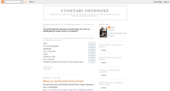 Desktop Screenshot of cugetariortodoxe.blogspot.com