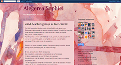 Desktop Screenshot of alegereasophiei.blogspot.com