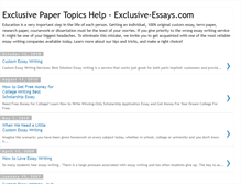 Tablet Screenshot of exclusive-essays.blogspot.com