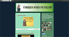 Desktop Screenshot of paroquiamariadenazare.blogspot.com