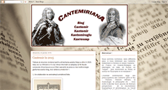 Desktop Screenshot of cantemiriana.blogspot.com