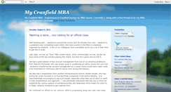 Desktop Screenshot of mycranfieldmba.blogspot.com