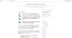 Desktop Screenshot of excelenthusiasts.blogspot.com