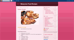 Desktop Screenshot of 1malaysianfoodrecipes.blogspot.com