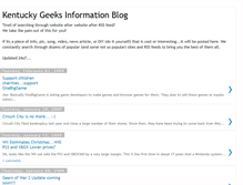Tablet Screenshot of kygeeks.blogspot.com