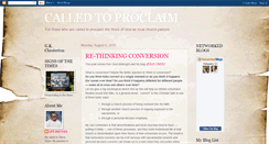 Desktop Screenshot of calledtoproclaim.blogspot.com
