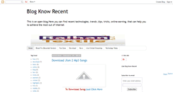 Desktop Screenshot of blogknowrecent.blogspot.com