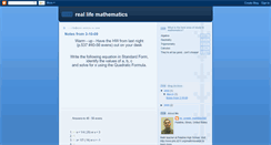 Desktop Screenshot of mathinreallife.blogspot.com