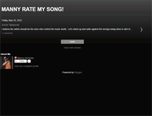 Tablet Screenshot of mannyratemysong.blogspot.com