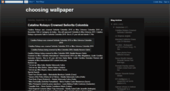 Desktop Screenshot of choosingwallpaper.blogspot.com