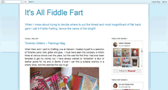 Desktop Screenshot of itsallfiddlefart.blogspot.com