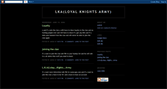 Desktop Screenshot of lkaloyalknights.blogspot.com