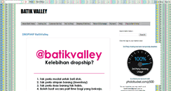 Desktop Screenshot of batikvalley.blogspot.com