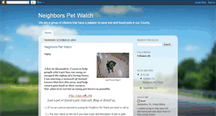 Desktop Screenshot of neighborspetwatch.blogspot.com