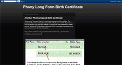 Desktop Screenshot of phonylongformbirthcertificate.blogspot.com