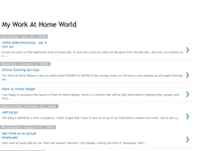 Tablet Screenshot of myworkathomeworld.blogspot.com