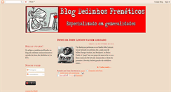 Desktop Screenshot of dedinhosfreneticos.blogspot.com