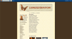 Desktop Screenshot of lepkeszarnyon.blogspot.com