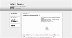 Desktop Screenshot of latestsnap.blogspot.com