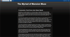 Desktop Screenshot of myriadmansionmuse.blogspot.com