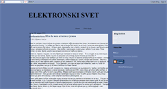 Desktop Screenshot of elektronskisvet.blogspot.com