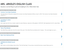 Tablet Screenshot of mrsarnoldsenglishclass.blogspot.com