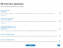 Tablet Screenshot of hrinterviewquestions.blogspot.com